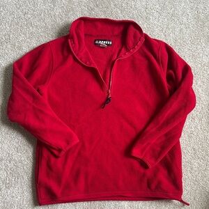 Vintage Express Physical Fashion Men's Red Quarter Zip Fleece